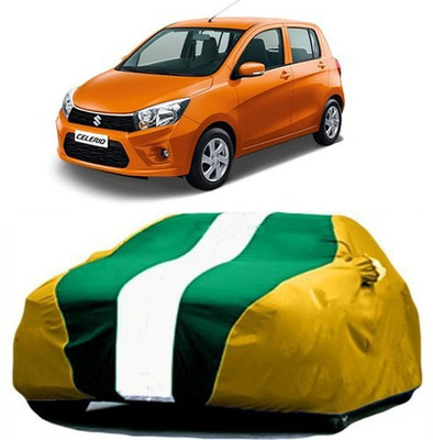 MSR STORE Car Cover For Maruti Suzuki Celerio (With Mirror Pockets)(Yellow, Green)
