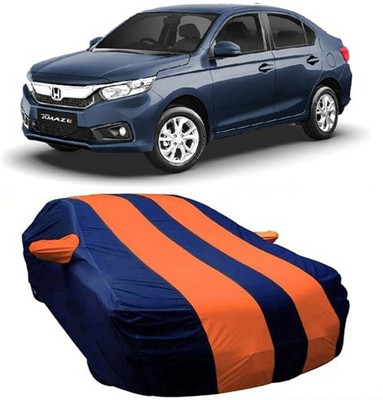 AASDEE Car Cover For Honda Amaze (With Mirror Pockets)(Orange)