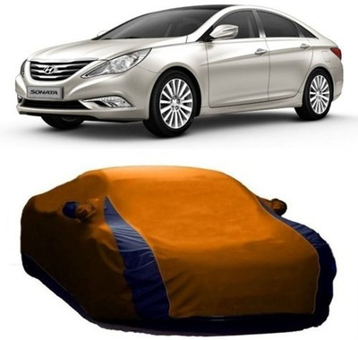 HDSERVICES Car Cover For Hyundai Sonata (With Mirror Pockets)(Orange)