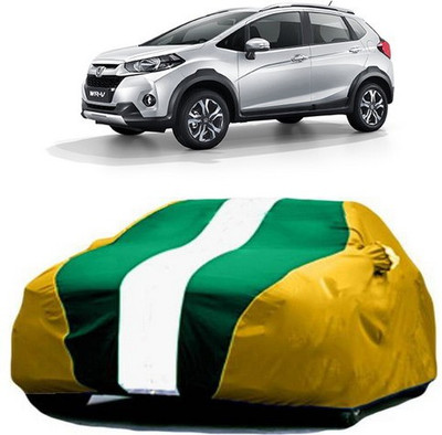 VIRMANG Car Cover For Honda WR-V (With Mirror Pockets)(Yellow, Green)