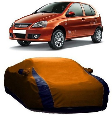 HDSERVICES Car Cover For Tata Indica V2 (With Mirror Pockets)(Orange)