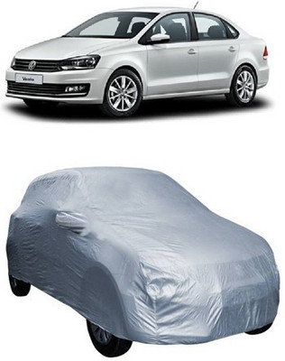 AAMANG Car Cover For Volkswagen Vento (With Mirror Pockets)(Silver)
