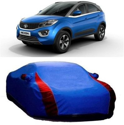 HDSERVICES Car Cover For Tata Nexon (With Mirror Pockets)(Blue)
