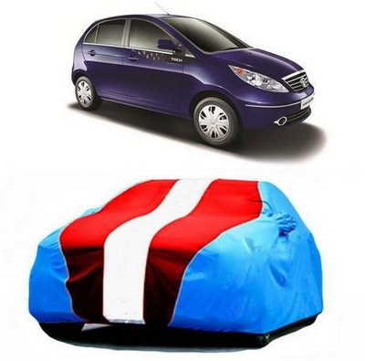 XGuard Car Cover For Tata Vista Tech (With Mirror Pockets)(Blue, Red)