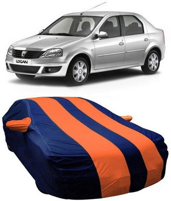 HDSERVICES Car Cover For Mahindra Logan Edge (With Mirror Pockets)(Orange)