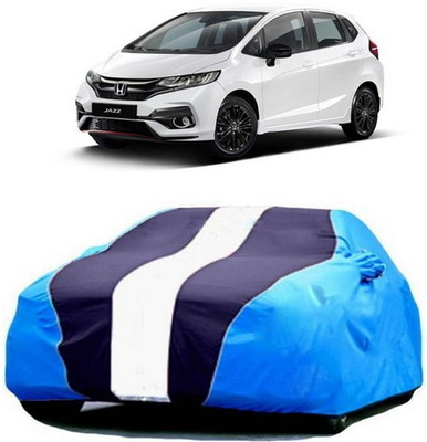 AAMANG Car Cover For Honda Jazz (With Mirror Pockets)(Blue)