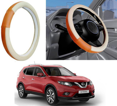 Auto Kite Steering Cover For Nissan X-Trail(Beige, Orange, Leatherite)