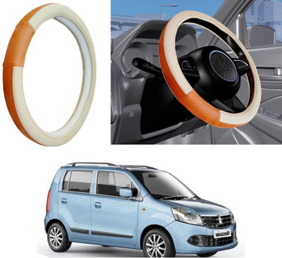 Auto Kite Steering Cover For Maruti WagonR(Beige, Leatherite)