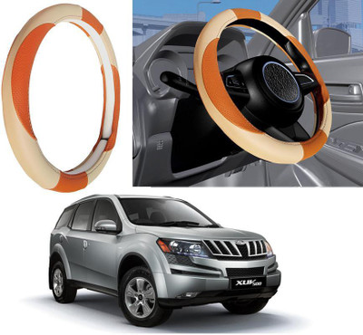 Auto Kite Steering Cover For Mahindra XUV 500(Beige, Leatherite)