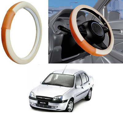 Auto Kite Steering Cover For Ford Ikon(Beige, Camel, Leatherite)