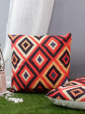 SOUMYA Geometric Cushions Cover(Pack of 2, 60 cm*60 cm, Maroon)