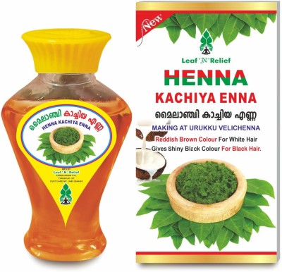 Leaf N Relief - Henna Kachiya Enna - 100 ml x 2 Nos , Shaining Orange