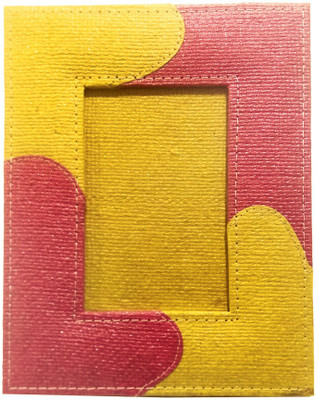 Macro Yellow maroon handmade photo frame 6.5 inch RAW(128 MB, Yellow, Maroon)