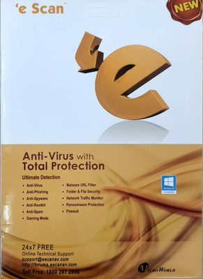 ESCAN Anti-virus 1.0 User 1 Year(CD/DVD)