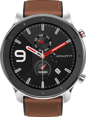 Huami Amazfit GTR 47 mm Smartwatch  (Brown Strap, Regular)