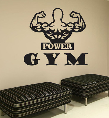 fuzzy 80 cm Gym Self Adhesive Sticker(Pack of 1)
