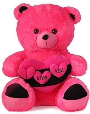 Nihan Enterprises I Love You Heart Pink Teddy Bear(45cm)  - 45 cm(Pink)