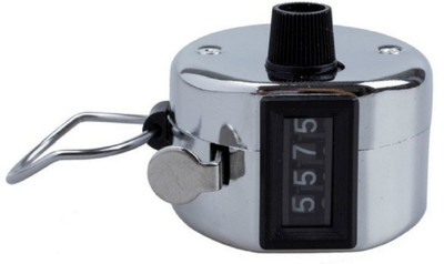 Aryshaa Good Quality 4 Digit Manual Hand held Tally Counter Digital Tally Counter(Silver Pack of 1)