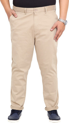 JOHN PRIDE Regular Fit Men Beige Trousers