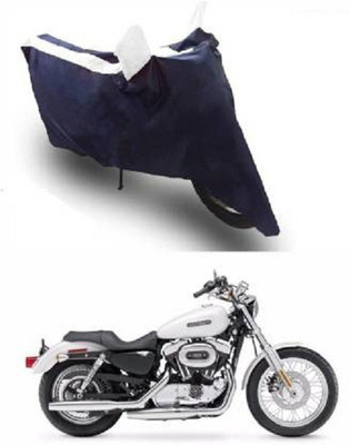 MOM'S GADGETS Two Wheeler Cover for Harley Davidson(XL 1200, White, Black)