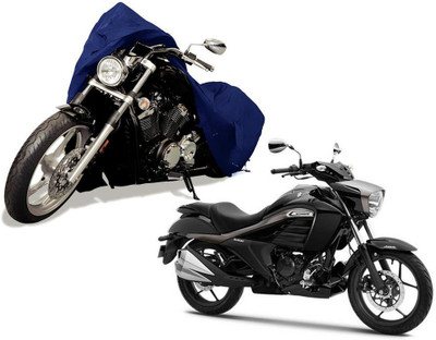 Auto Kite Waterproof Two Wheeler Cover for Suzuki(GSX, Blue)