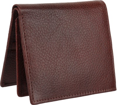 Jungler Men Brown Genuine Leather Wallet(6 Card Slots)