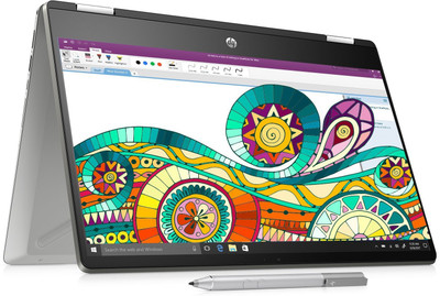 HP Pavilion x360 Core i5 8th Gen - (8 GB/256 GB SSD/Windows 10 Home) 14-dh0043TU 2 in 1 Laptop(14 inch, Natural Silver, 1.59 kg, With MS Office)