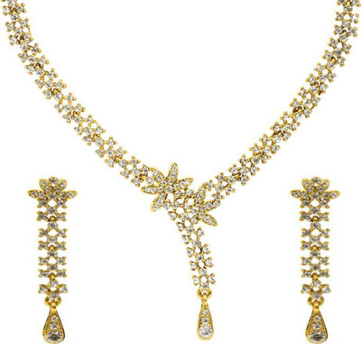 Anika's Creation Brass Gold-plated Gold Jewellery Set(Pack of 3)