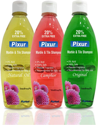 PIXUR MARBLE & TILE SHAMPOO PACK OF 3X600ML REGULAR(3 x 0.6 L)