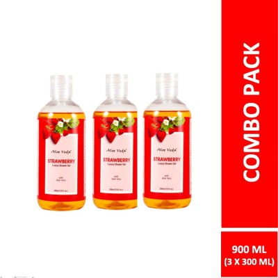 Aloe Veda Strawberry Luxury Shower Gel(3 x 300 ml)