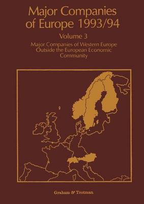 Major Companies of Europe: Major Companies of Western Europe Outside the European Community(English, Hardcover, unknown)