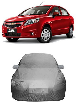 SnehaSales Car Cover For Chevrolet Sail (With Mirror Pockets)(Grey)