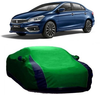 Kawach Car Cover For Maruti Suzuki Ciaz (With Mirror Pockets)(Green, Black)