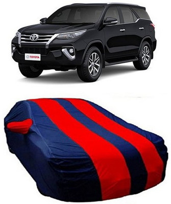 HDSERVICES Car Cover For Toyota New Fortuner (With Mirror Pockets)(Red)