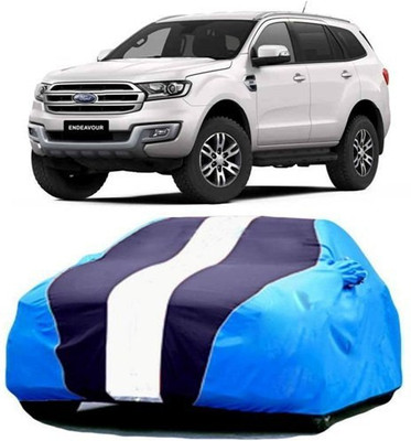 HDSERVICES Car Cover For Ford Endeavour (With Mirror Pockets)(Blue)