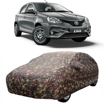 MSR STORE Car Cover For Toyota Etios Liva (With Mirror Pockets)(Multicolor)