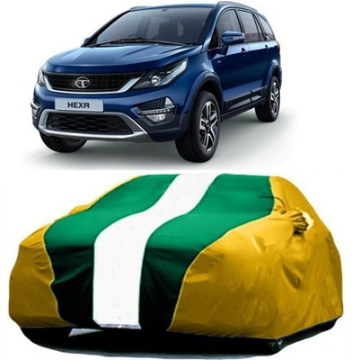 XGuard Car Cover For Tata Hexa (With Mirror Pockets)(Yellow, Green)