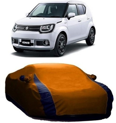 XGuard Car Cover For Maruti Suzuki Ignis (With Mirror Pockets)(Orange)