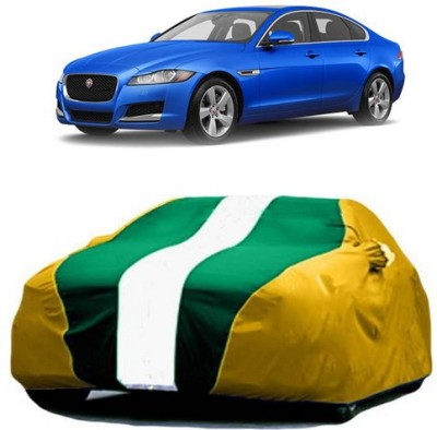 MSR STORE Car Cover For Jaguar XFS (With Mirror Pockets)(Yellow, Green)