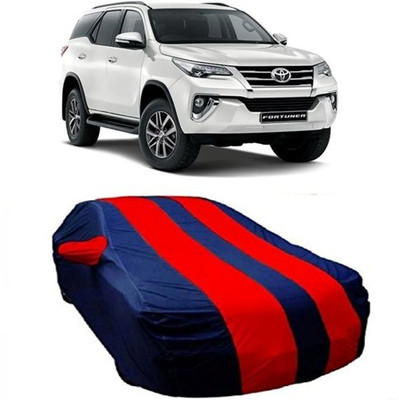 HDSERVICES Car Cover For Toyota Fortuner (With Mirror Pockets)(Red)