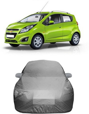 HDSERVICES Car Cover For Chevrolet Beat (With Mirror Pockets)(Grey)