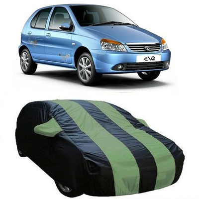 HDSERVICES Car Cover For Tata Indica eV2 (With Mirror Pockets)(Green)