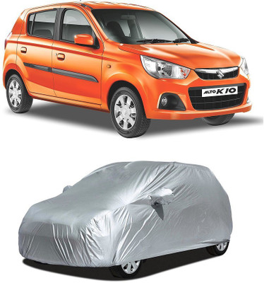 THE. Car Cover For Maruti Suzuki Alto K10 (Without Mirror Pockets)(Silver)