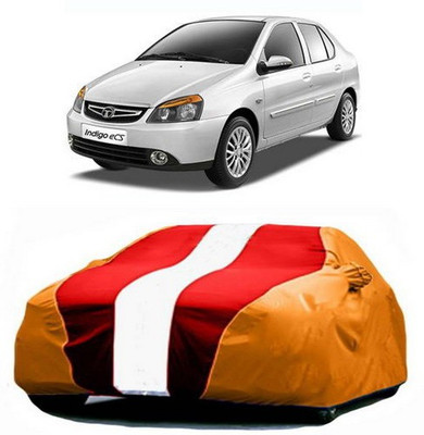 AAMANG Car Cover For Tata Indigo eCS (With Mirror Pockets)(Red, Orange)