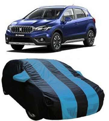 MSR STORE Car Cover For Maruti Suzuki S-Cross (With Mirror Pockets)(Blue)