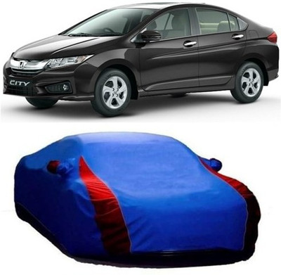 MSR STORE Car Cover For Honda City i-Vtec (With Mirror Pockets)(Blue)