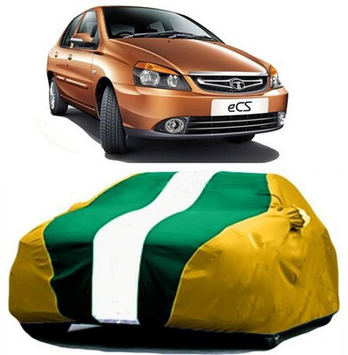 CLASS ONE Car Cover For Tata Indigo CS (With Mirror Pockets)(Yellow, Green)