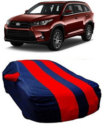 SnehaSales Car Cover For Toyota Highlander (With Mirror Pockets)(Red)