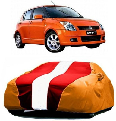 VIRMANG Car Cover For Maruti Suzuki Swift (With Mirror Pockets)(Red, Orange)