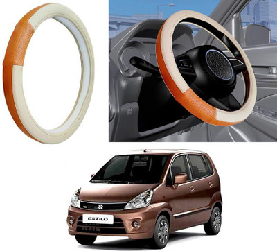 Auto Kite Steering Cover For Maruti Zen Estilo(Camel, Beige, Leatherite)
